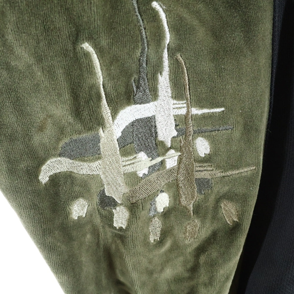 cvtvlist(カタリスト) Velvet Pants 裾スナップ ベルベットベロアパンツ カーキ