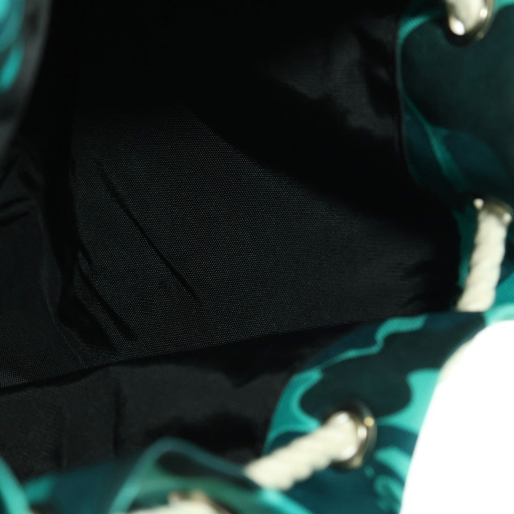 SAINT MICHAEL(セントマイケル) 24SS ×A BATHING APE AP ROPE SNAP BAG アベイシングエイプ カモフラージュ 迷彩巾着バッグ ブルー SM-YS8-0000-C36