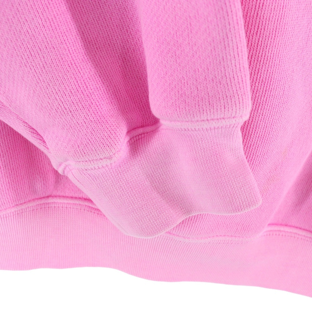 ALEXANDER WANG(アレキサンダーワン) Structured Terry Puff Logo Hoodie プルオーバースウェットパーカー フーディー ピンク 4CC3222069