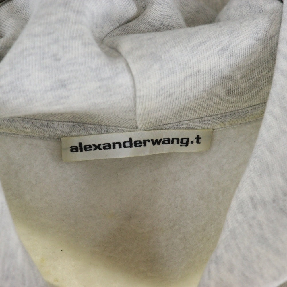 ALEXANDER WANG(アレキサンダーワン) Hoodie アームロゴ プルオーバースウェットパーカー フーディー グレー