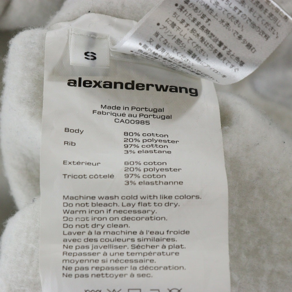 ALEXANDER WANG(アレキサンダーワン) Hoodie アームロゴ プルオーバースウェットパーカー フーディー グレー