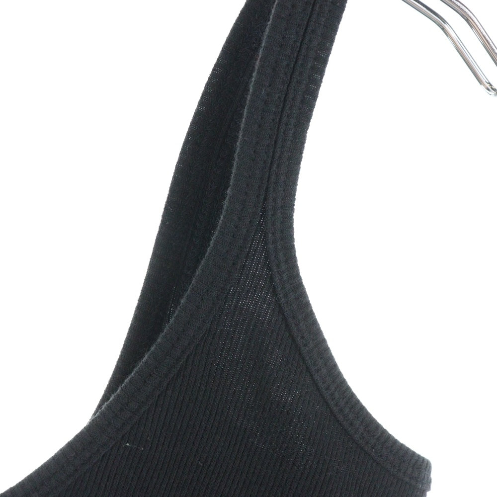 ALEXANDER WANG(アレキサンダーワン) Ribbed Bra ロゴバンドキャミソール ブラック レディース 1CC4218077