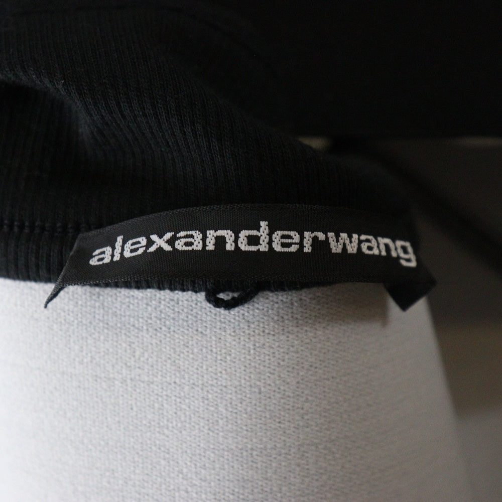 ALEXANDER WANG(アレキサンダーワン) Ribbed Bra ロゴバンドキャミソール ブラック レディース 1CC4218077