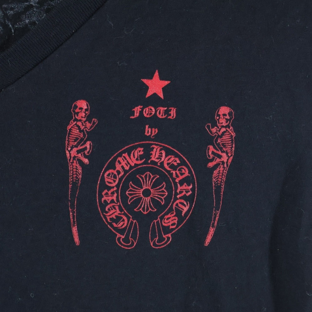CHROME HEARTS(クロムハーツ) FOTI V NECK T-SHIRT フォティ Vネック半袖Tシャツ ブラック レディース