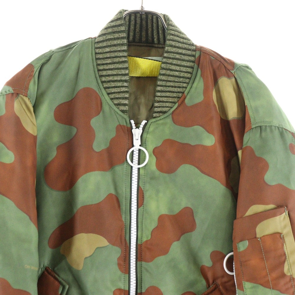 OFF-WHITE(オフホワイト) 18SS Camo Bomber Jacket カモボンバージャケット MA-1 カーキ OMEA026F17579007