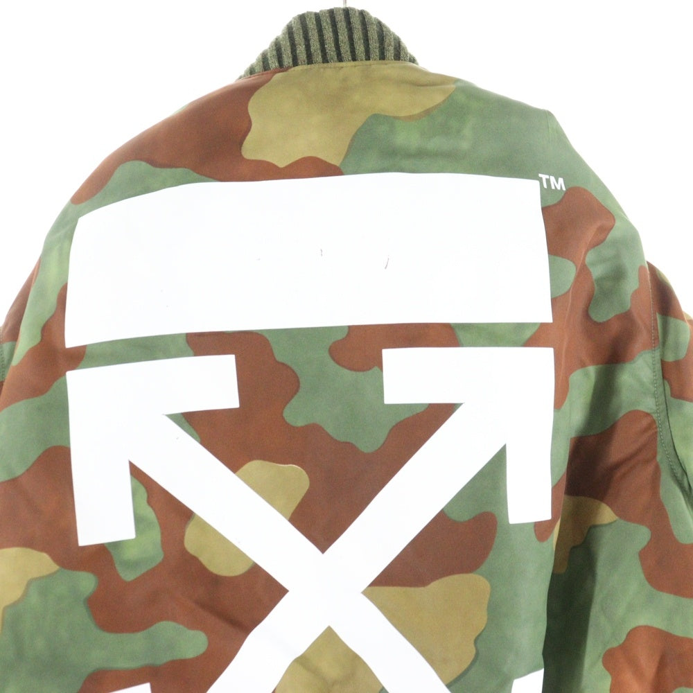OFF-WHITE(オフホワイト) 18SS Camo Bomber Jacket カモボンバージャケット MA-1 カーキ OMEA026F17579007
