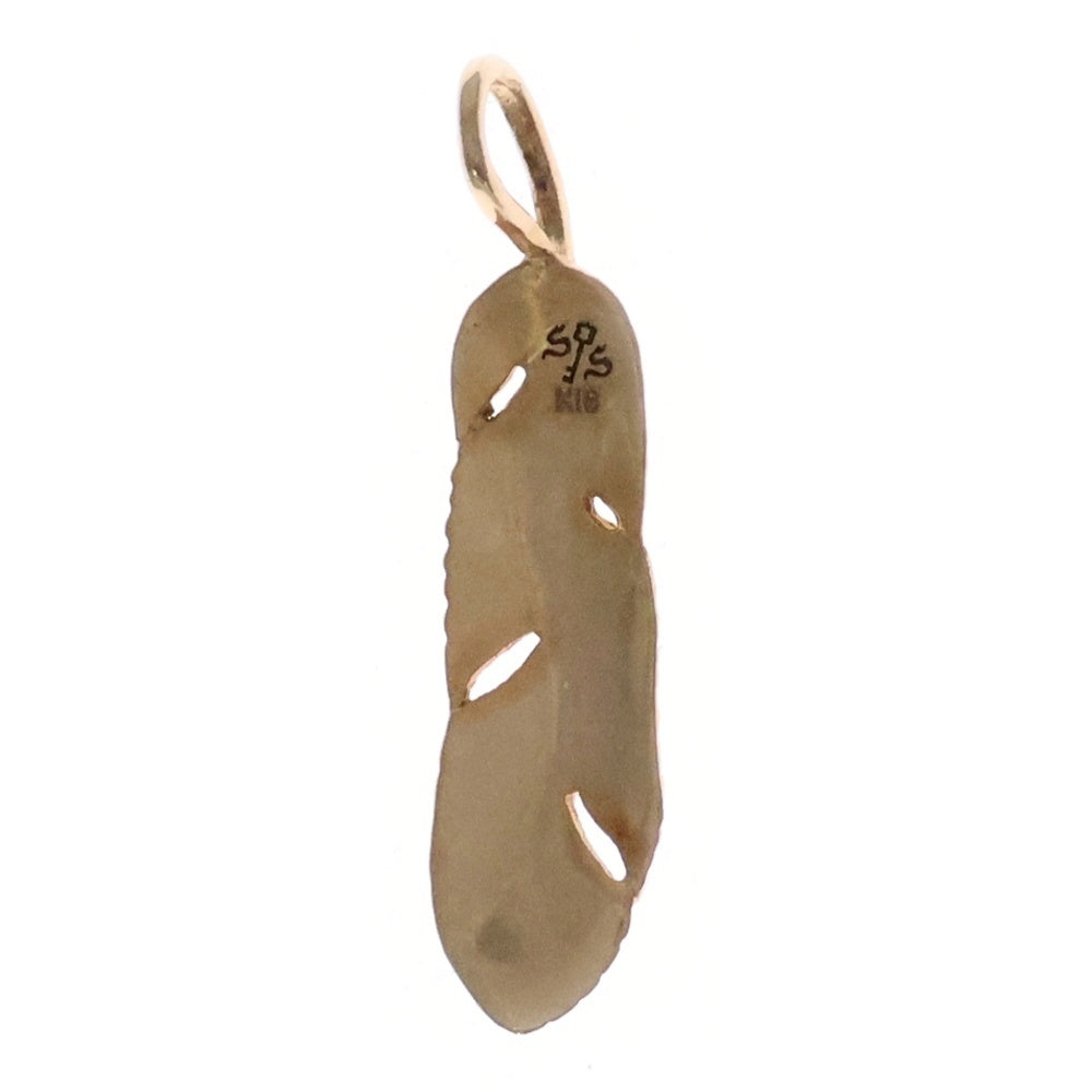 Sympathy of Soul(シンパシーオブソウル) K18 Small Feather Charm スモールフェザーチャーム ネックレストップ ゴールド