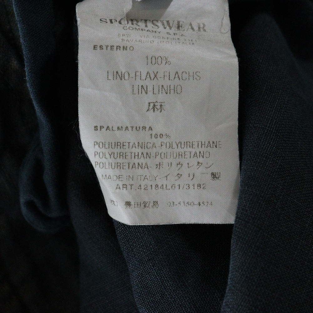 C.P. Company(シーピーカンパニー) ZIP FLIGHT JACKET リネン ジップアップ フライトジャケット ネイビー