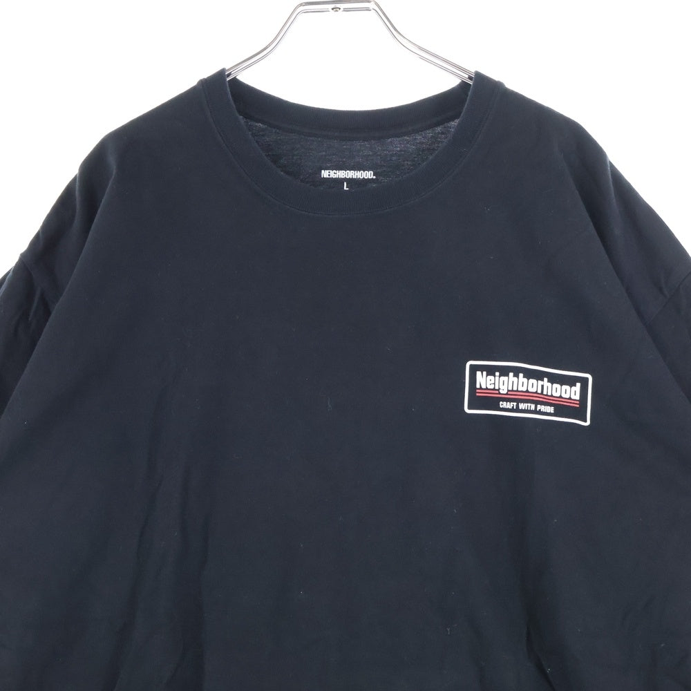 NEIGHBORHOOD(ネイバーフッド) バックロゴプリント クルーネック半袖Tシャツ ブラック