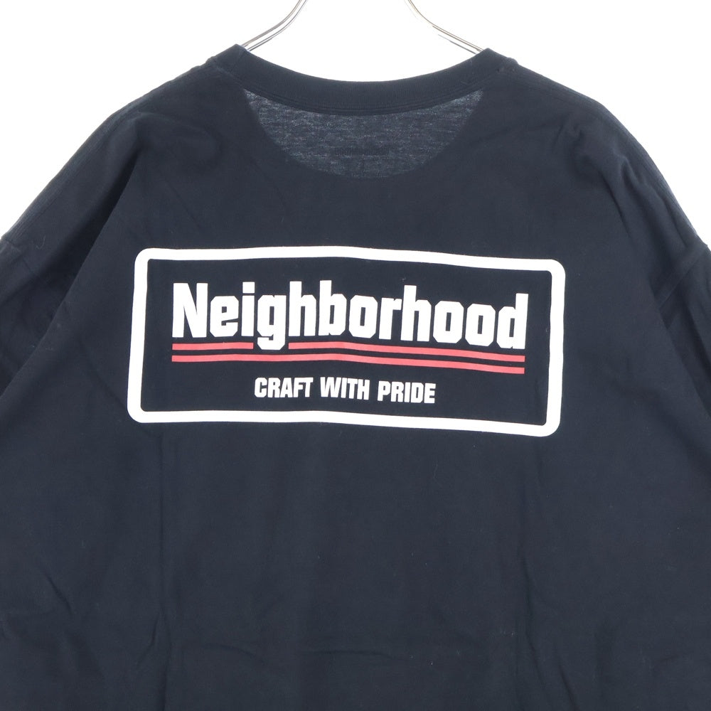 NEIGHBORHOOD(ネイバーフッド) バックロゴプリント クルーネック半袖Tシャツ ブラック