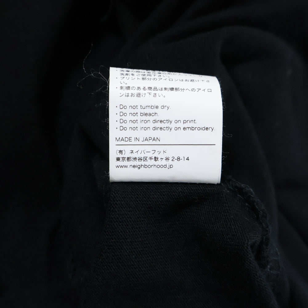 NEIGHBORHOOD(ネイバーフッド) バックロゴプリント クルーネック半袖Tシャツ ブラック