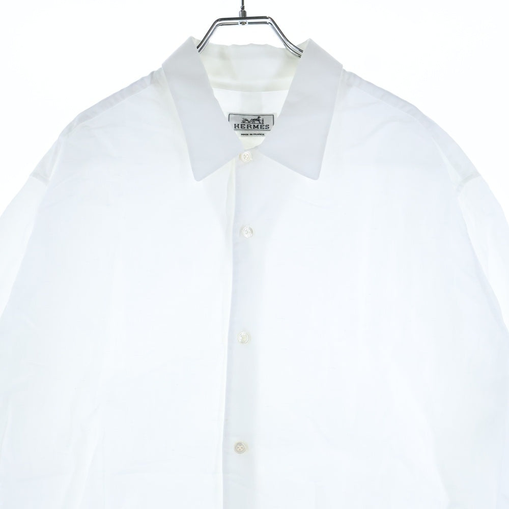 HERMES(エルメス) セリエボタン オーバーサイズ 半袖シャツ ホワイト