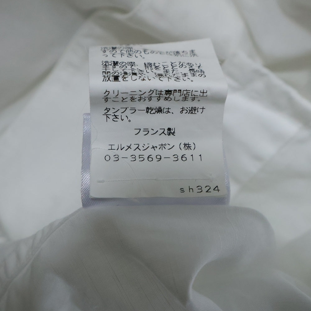 HERMES(エルメス) セリエボタン オーバーサイズ 半袖シャツ ホワイト