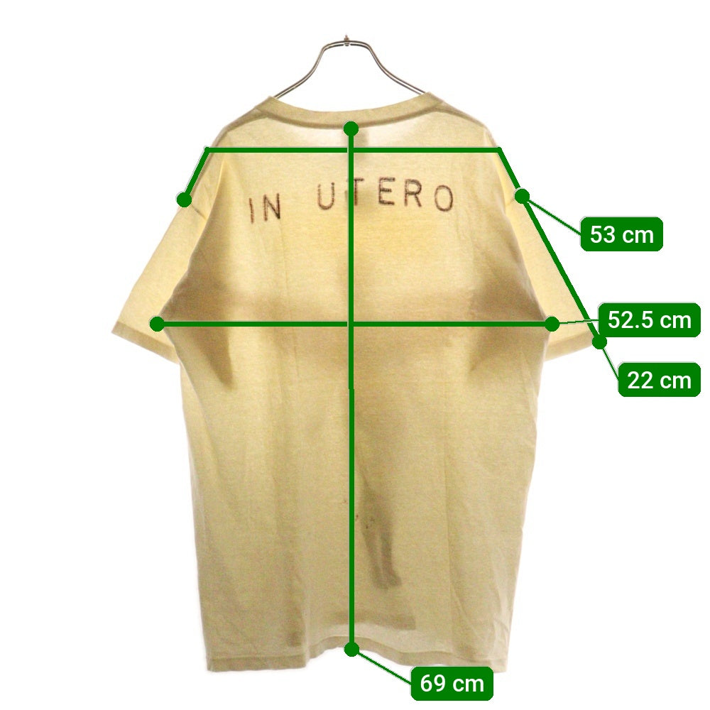 VINTAGE(ヴィンテージ) 90s NIRVANA IN UTERO ニルヴァーナ インユーテロ 両面プリント 半袖Tシャツ ホワイト