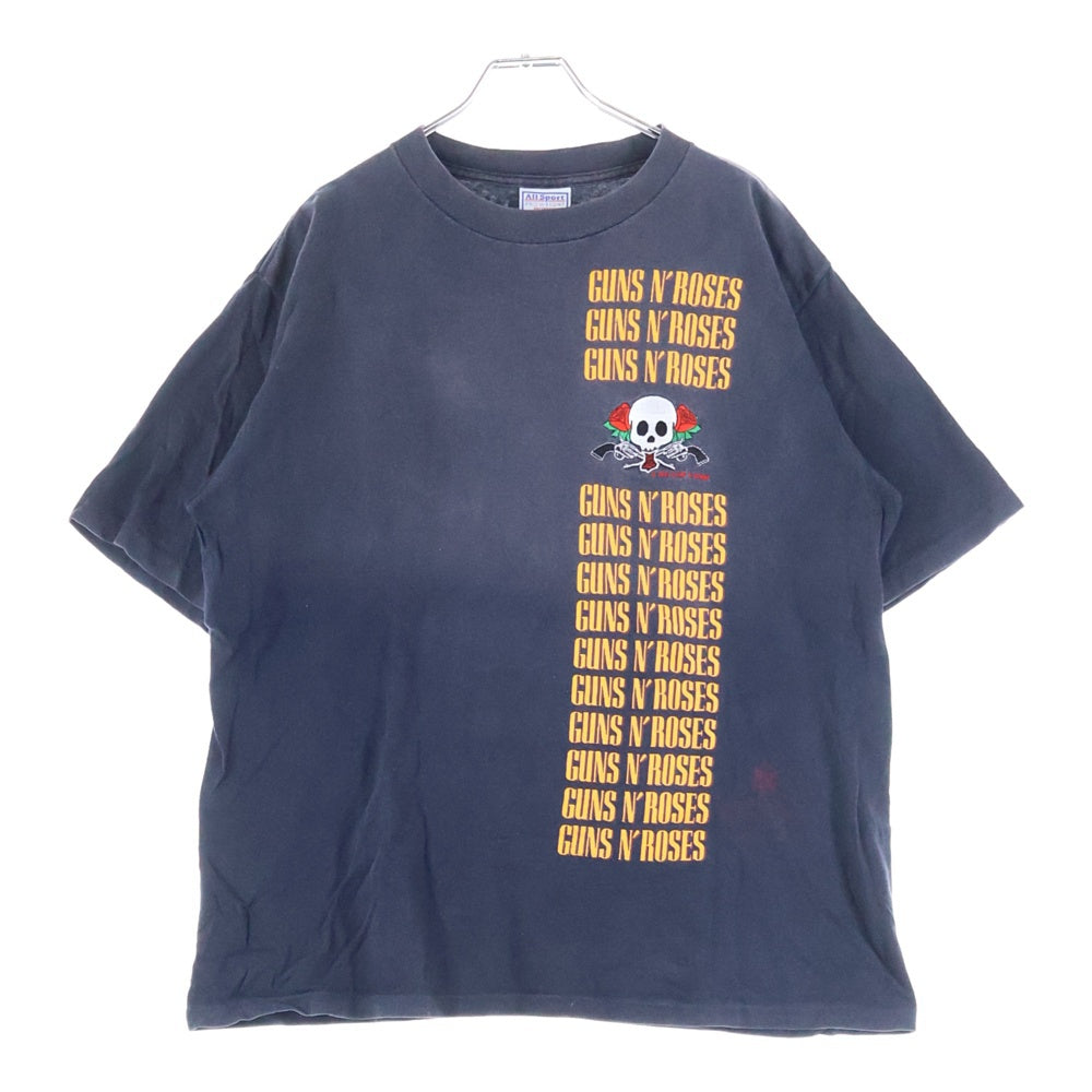 VINTAGE(ヴィンテージ) 90s GUNS N' ROSES ガンズ アンド ローゼス 刺繍 半袖Tシャツ ブラック