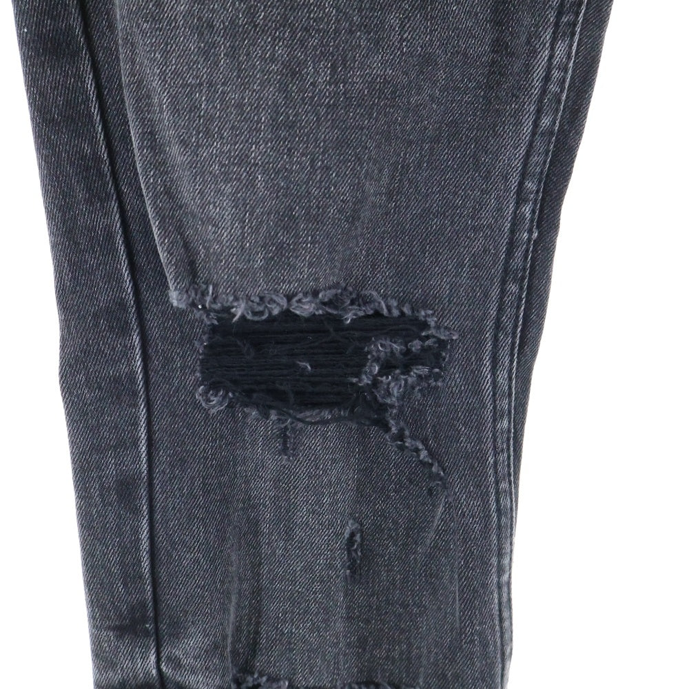 KSUBI(スビ) VAN WINKLE BLACK DYNAMITE TRASH ダメージ加工 ストレートデニムパンツ ジーンズ ブラック 5000005761-001