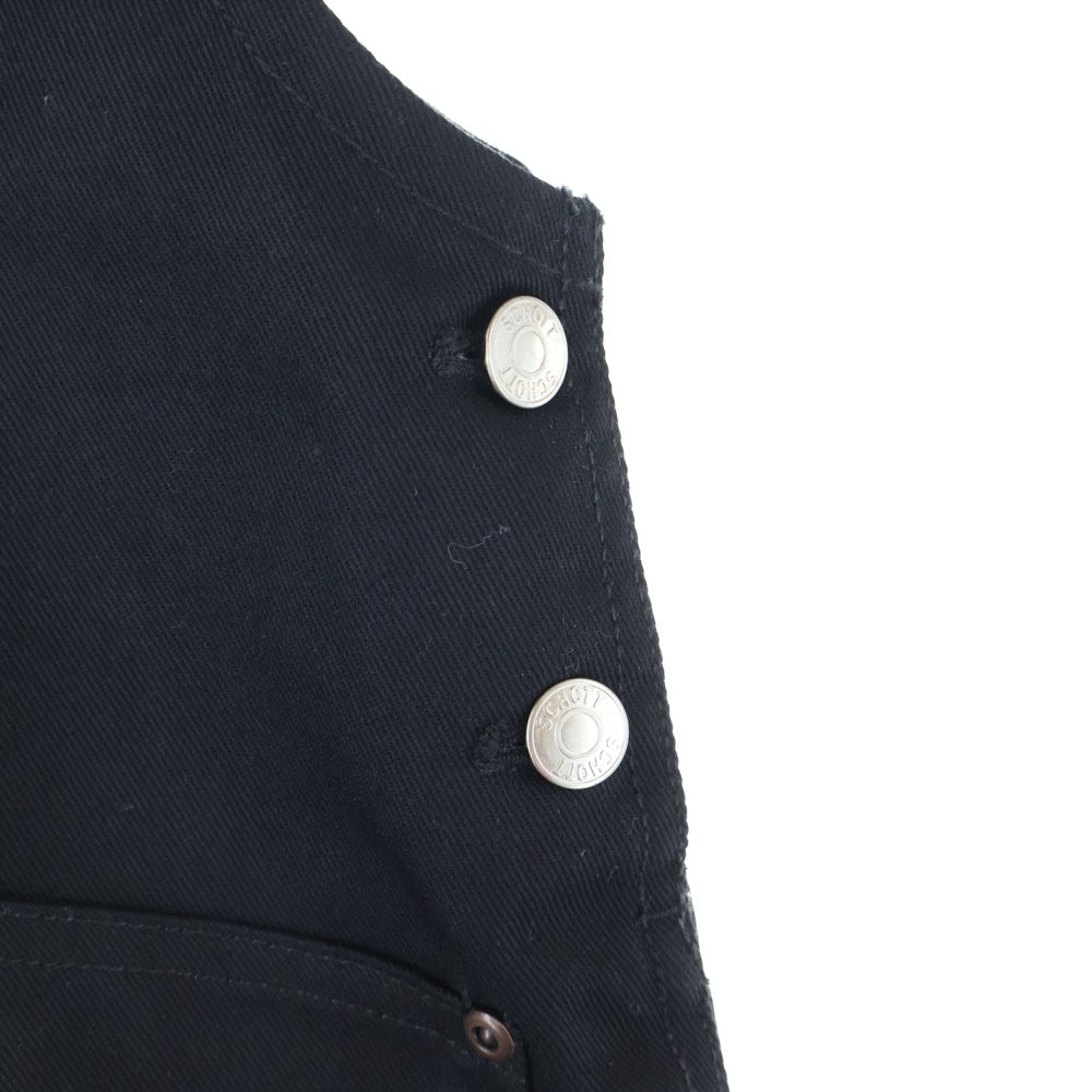 SCHOTT(ショット) TC OVERALL PANTS オーバーオール ワークパンツ ブラック 782-391007