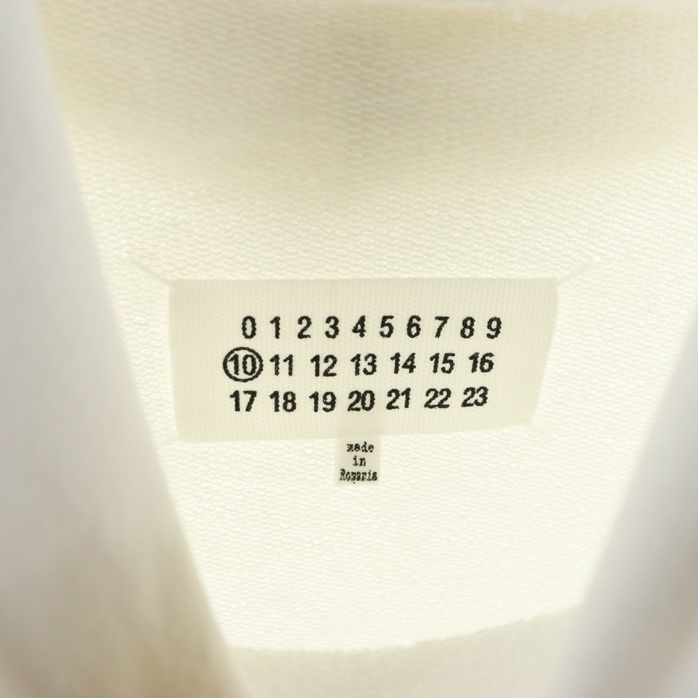 Maison Margiela 10(メゾン マルジェラ) 22AW Logo Hoodie ロゴ刺繍 プルオーバースウェットパーカー フーディー ホワイト S50GU0167 S25503