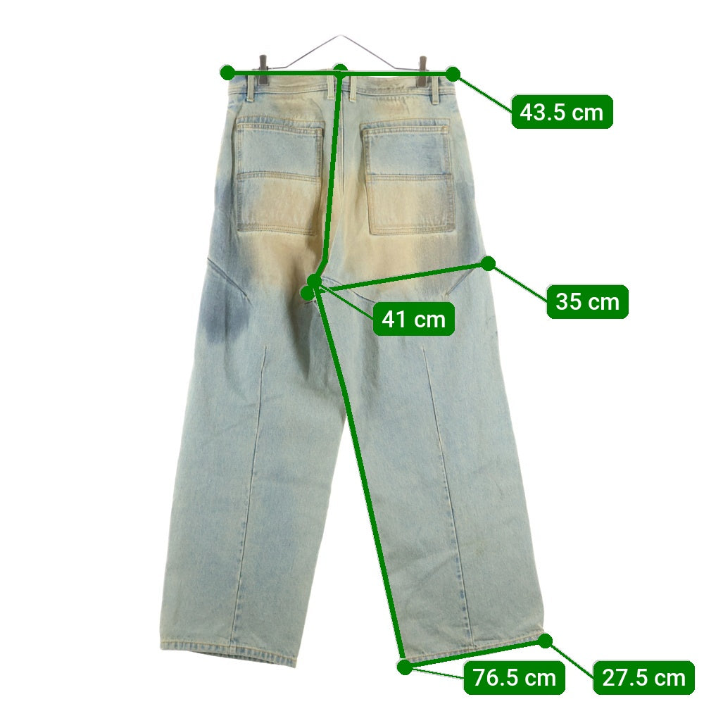 FILTH(フィルス) 24AW FRONT ZIP BAGGY DENIM フロントジップ バギーデニムパンツ インディゴ FL-FW24-PT02