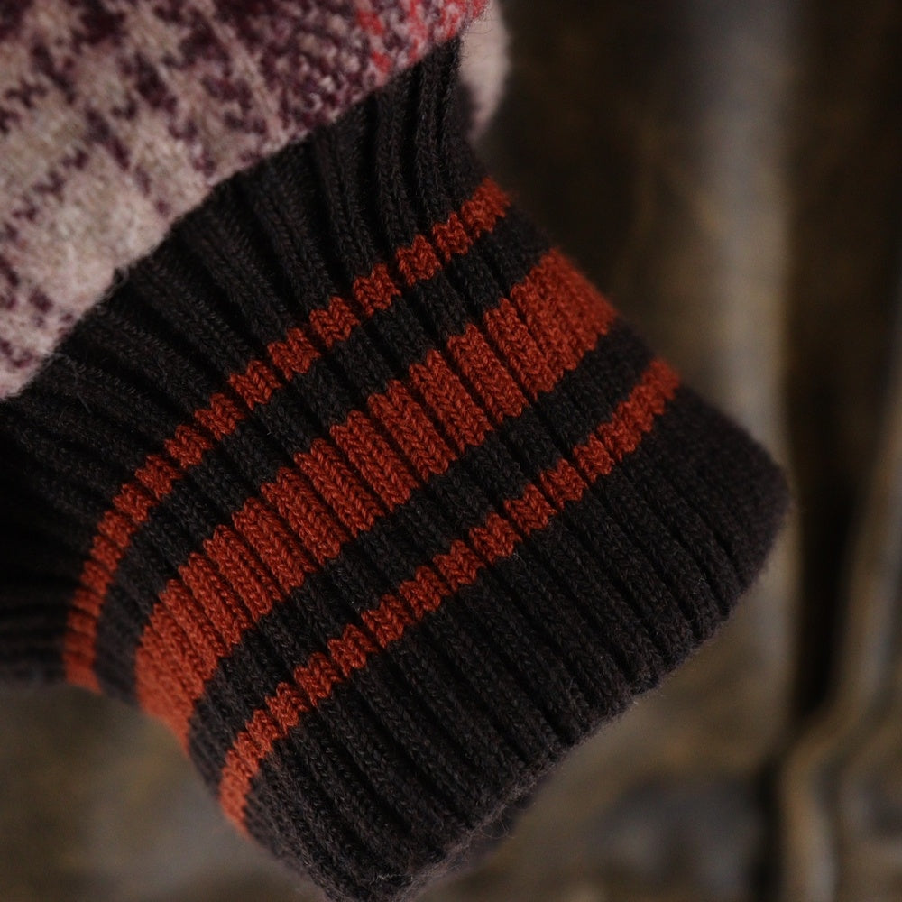 GUESS(ゲス) LETTERMAN JACKET レザー切替 レターマンジャケット ブラウン/レッド