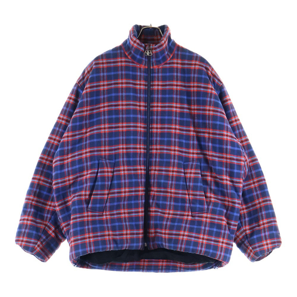 BALENCIAGA(バレンシアガ) 19AW Oversize Check Jacket オーバーサイズ タータンチェック 中綿ジャケット ブルゾン マルチ 584811 TFM06