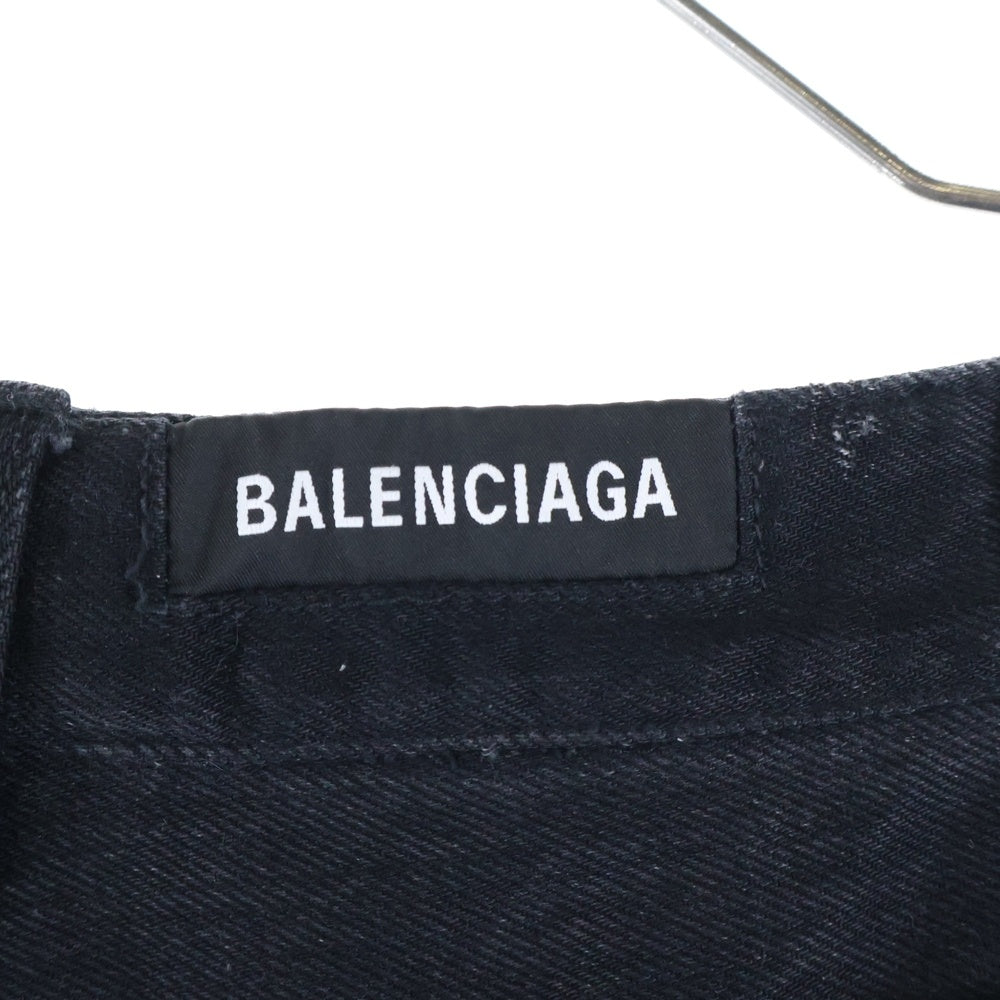 BALENCIAGA(バレンシアガ) 21AW Slashed Loose Fit Pants スラッシュド ルーズフィットデニムパンツ ブラック 662764 TBP47