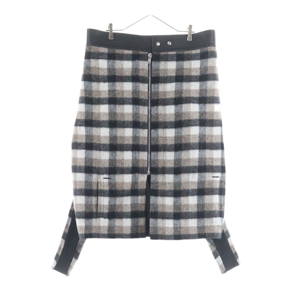 rick owens リックオウエンス　チェック　19aw フーデットコート Rick Owens(リックオウエンス) 19AW Asymmetric Check Coat