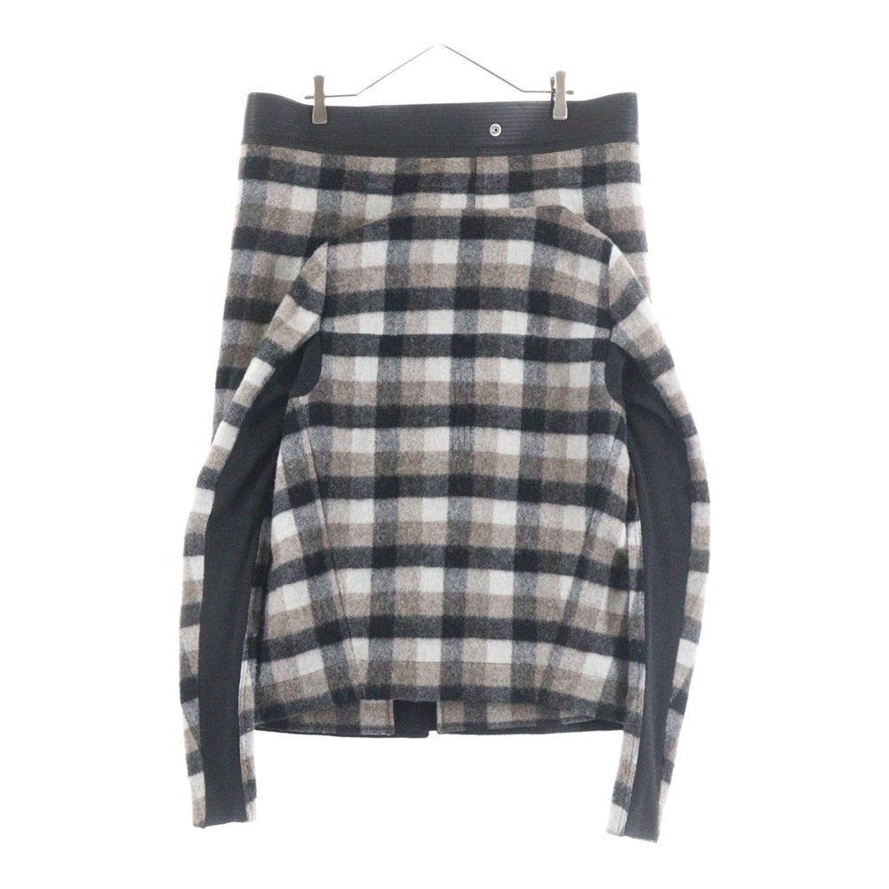 Rick Owens(リックオウエンス) 19AW Asymmetric Check Coat アシンメトリーチェックコート ブラウン RP19F5756-WFPLCW