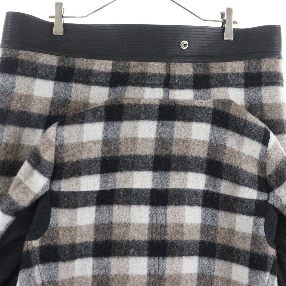 Rick Owens(リックオウエンス) 19AW Asymmetric Check Coat アシンメトリーチェックコート ブラウン RP19F5756-WFPLCW