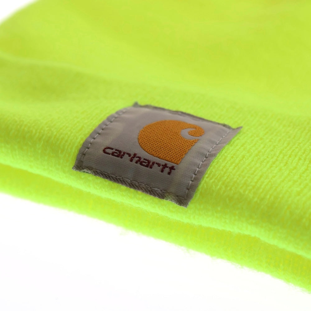 CARHARTT(カーハート) Beanie ロゴニットビーニー ニット帽 帽子 イエロー