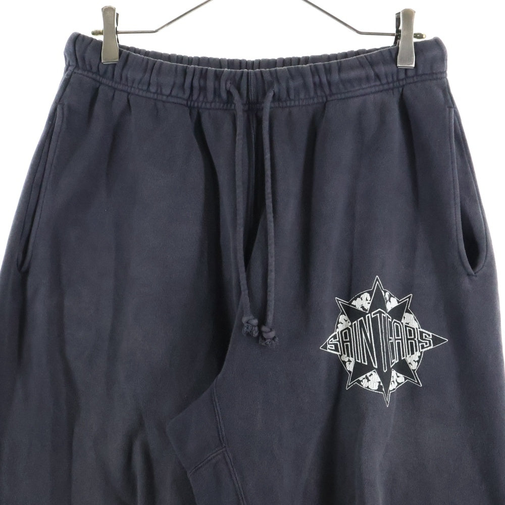 SAINT MICHAEL(セントマイケル) 24AW ×DENIM TEARS DT SWT PNT ST TERAS デニムティアーズ ダメージ加工 スウェットパンツ グレー SM-YS1-0000-C47