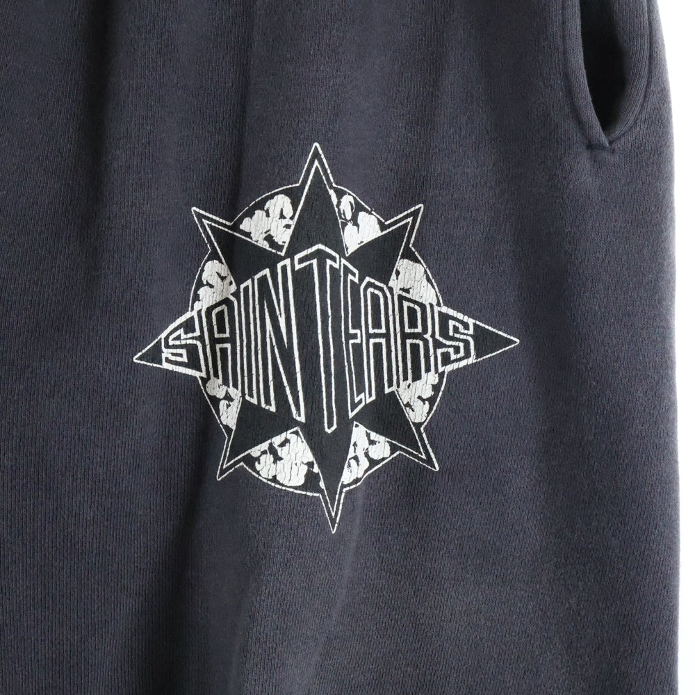 SAINT MICHAEL(セントマイケル) 24AW ×DENIM TEARS DT SWT PNT ST TERAS デニムティアーズ ダメージ加工 スウェットパンツ グレー SM-YS1-0000-C47