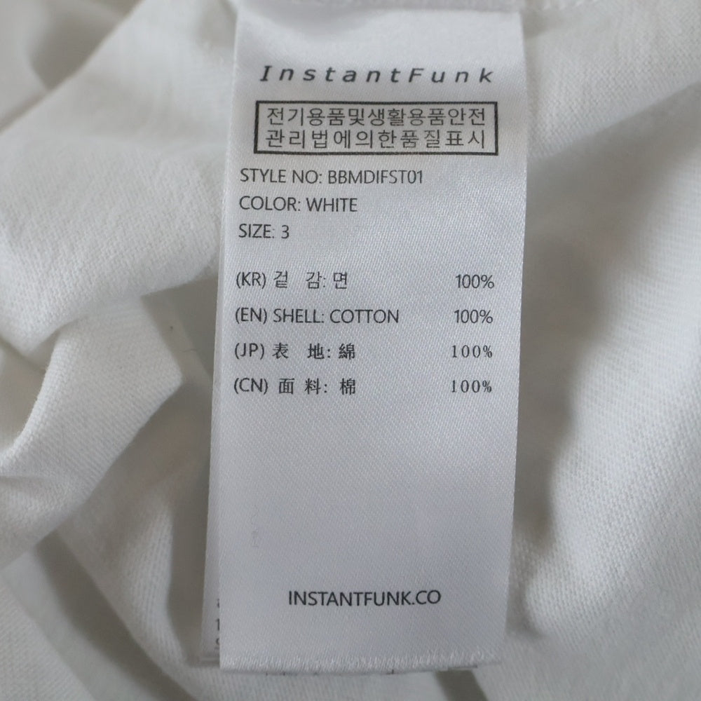InstantFunk(インスタントファンク) T-Shirt 半袖Tシャツ ホワイト BBMDIFST01
