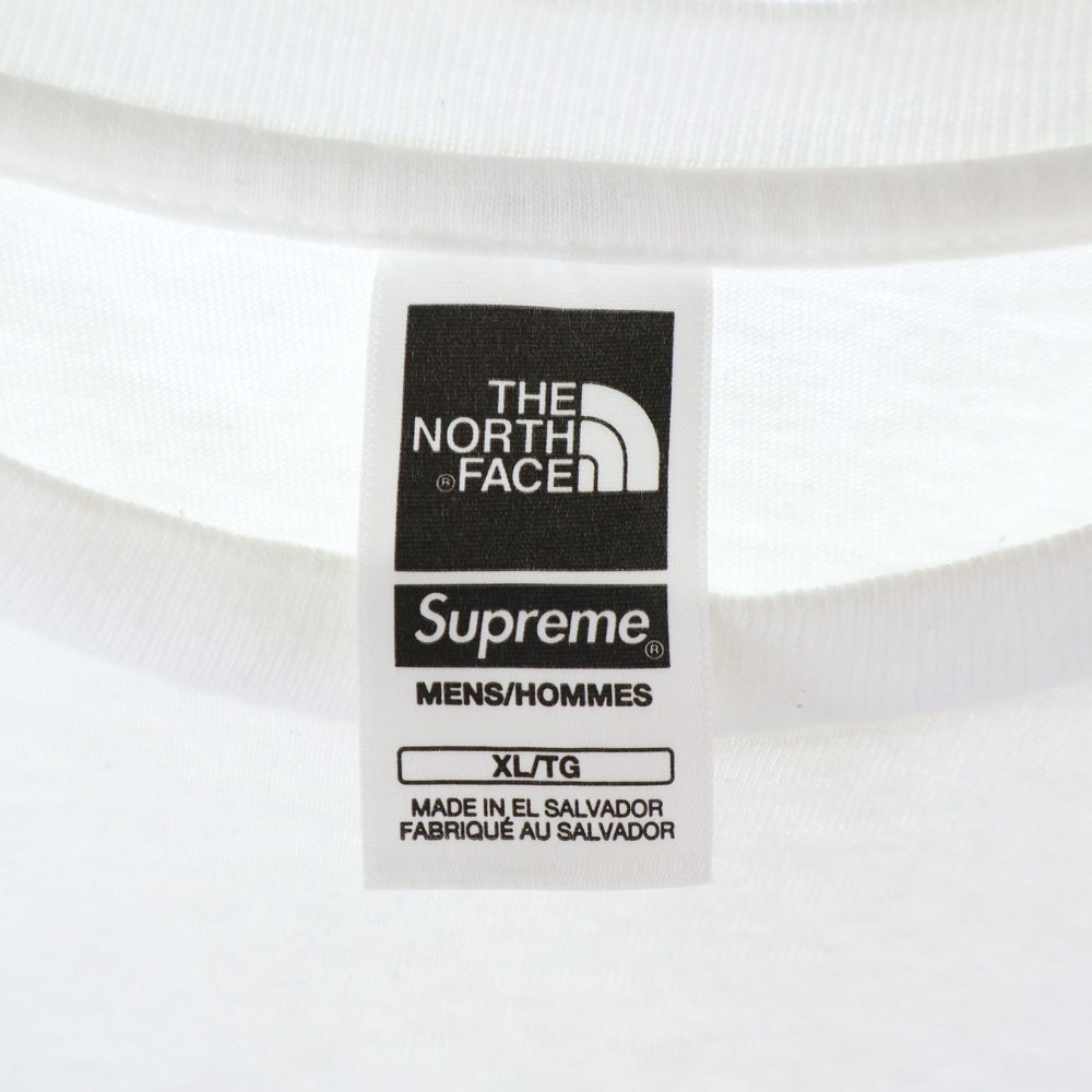 SUPREME(シュプリーム) 23SS ×THE NORTH FACE Printed Pocket Tee ポケットプリント 半袖Tシャツ ホワイト NT02309I