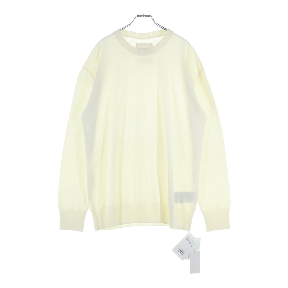 JIL SANDER(ジルサンダー) 23AW SWEATER CN LS クルーネック ウールニットセーター アイボリー J23GP0003 J14532