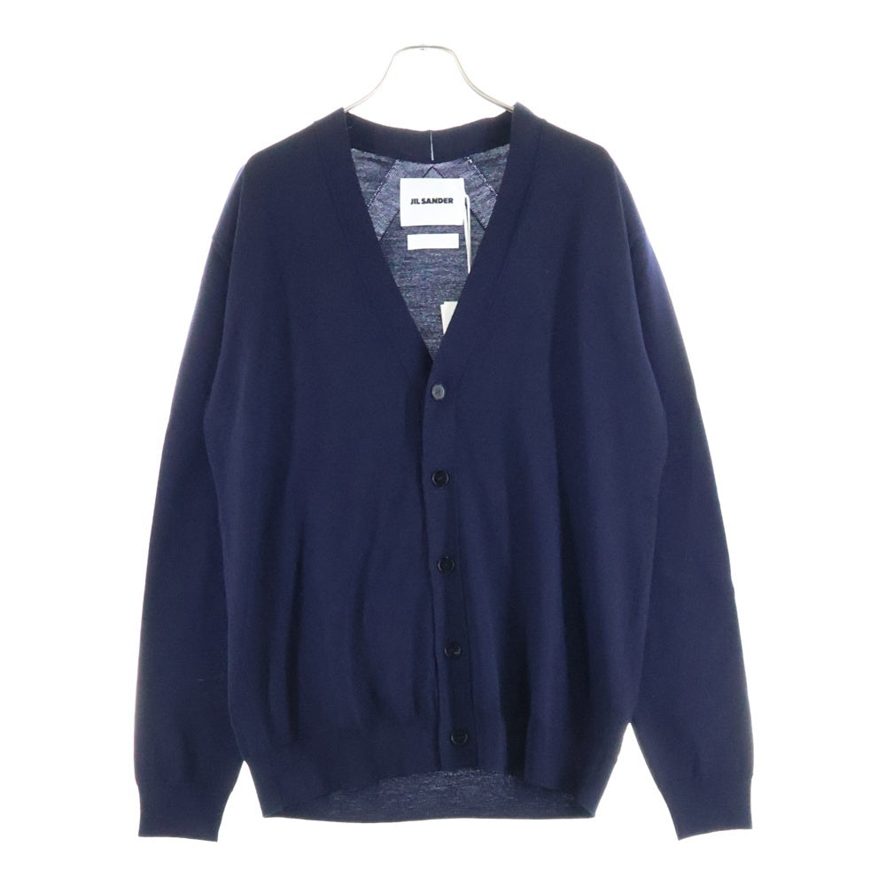 JIL SANDER(ジルサンダー) 24AW KNIT CARDIGAN ウールニットカーディガン ネイビー J23GP0003 J14532