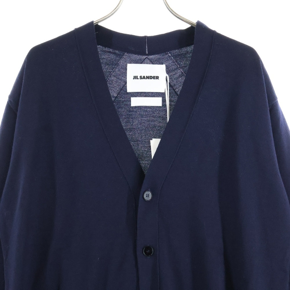 JIL SANDER(ジルサンダー) 24AW KNIT CARDIGAN ウールニットカーディガン ネイビー J23GP0003 J14532
