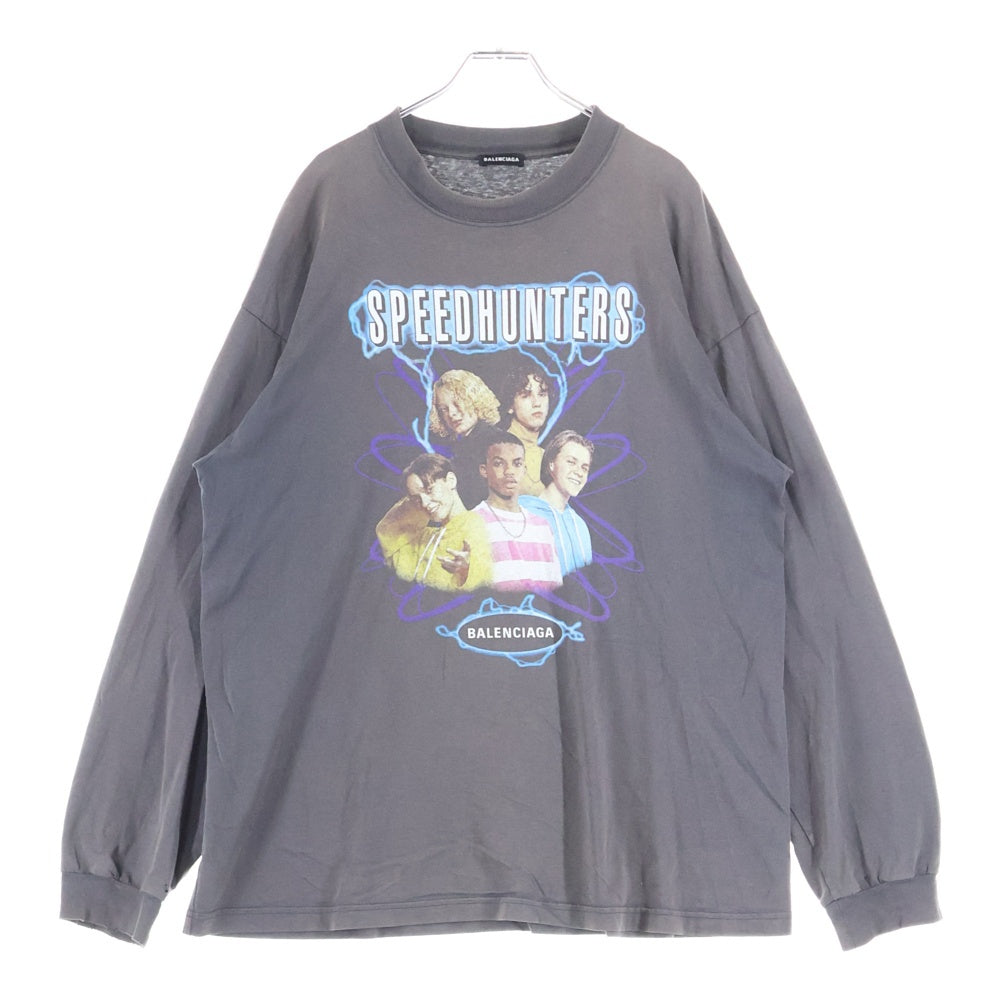 BALENCIAGA(バレンシアガ) 18AW Speedhunters Oversized Long Sleeve T-Shirt スピードハンターズ 長袖Tシャツ グレー 541880 TCV38