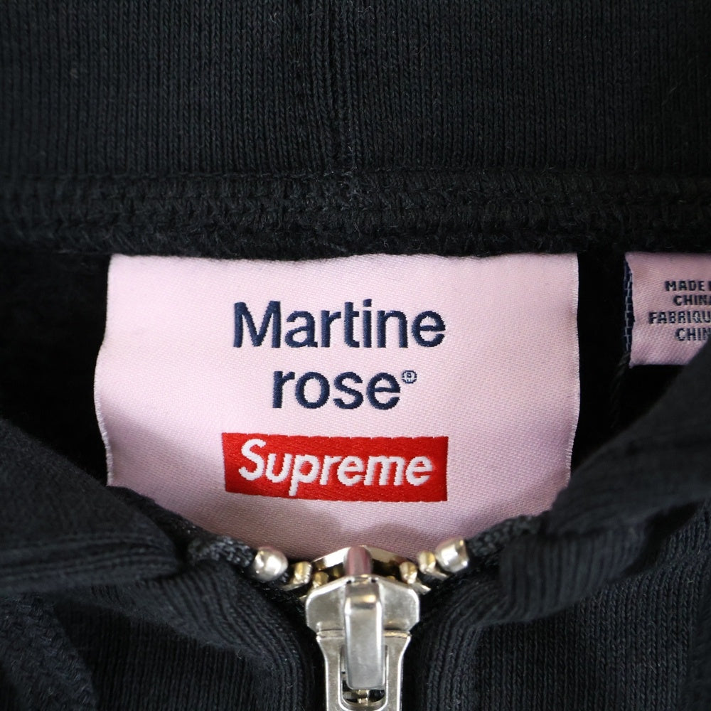 SUPREME(シュプリーム) 24AW ×Martine Rose Towel Zip Up Hooded Sweatshirt マーティンローズ タオルジップアップ スウェットパーカー フーディー ブラック