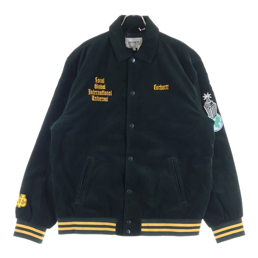 CARHARTT(カーハート) LETTERMAN JACKET コーデュロイ レターマンジャケット グリーン