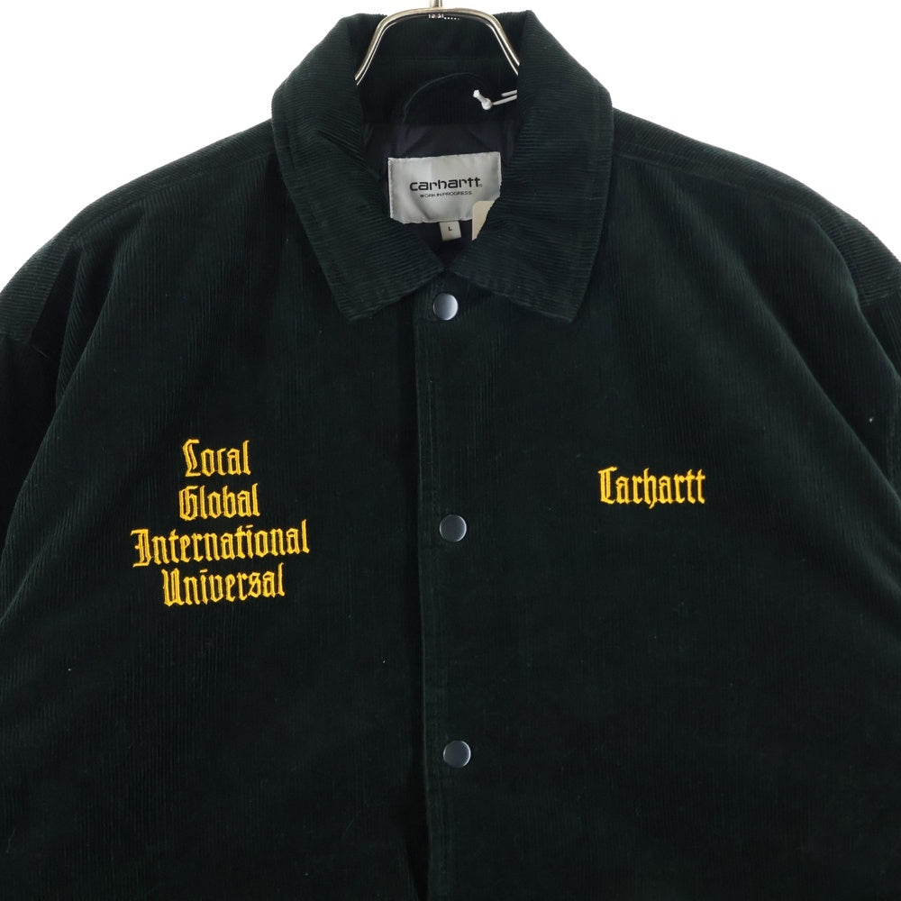 CARHARTT(カーハート) LETTERMAN JACKET コーデュロイ レターマンジャケット グリーン