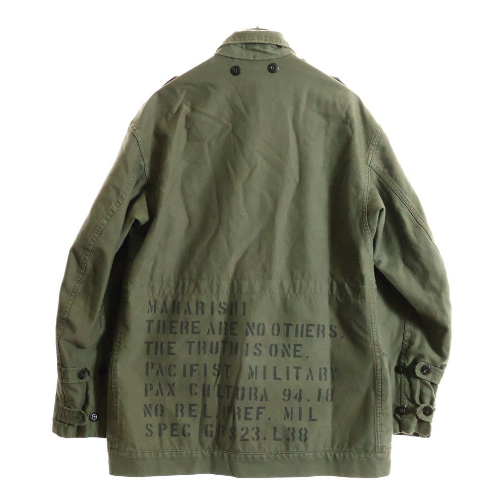 maharishi(マハリシ) ロゴプリント ミリタリージャケット ブルゾン カーキ