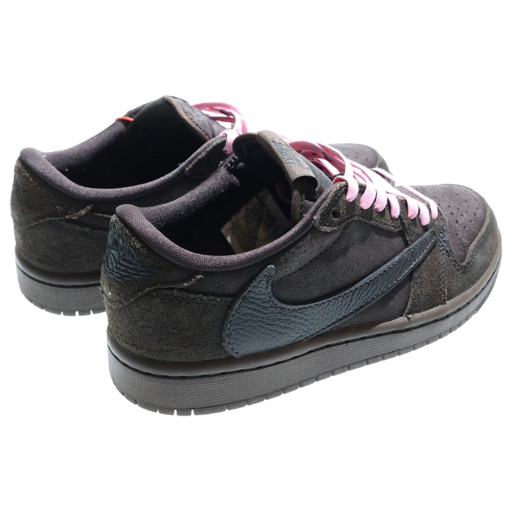 NIKE(ナイキ) ×TRAVIS SCOTT AIR JORDAN 1 LOW OG SP トラヴィススコット エアジョーダン1 スエードレザー ローカットスニーカー ブラウン レディース DM7866-202 US7/24.0cm