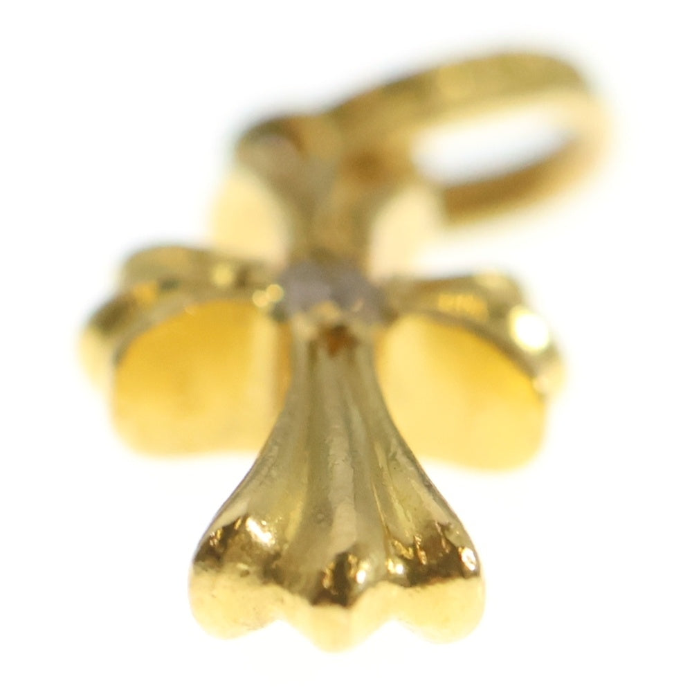 CHROME HEARTS(クロムハーツ) 22K CRS BBYFAT DIA ベイビーファットクロス 両面1ダイヤ ペンダントトップ ゴールド BCA034