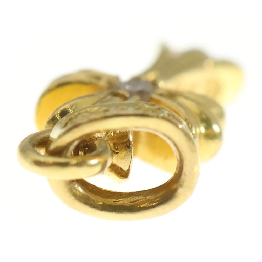 CHROME HEARTS(クロムハーツ) 22K CRS BBYFAT DIA ベイビーファットクロス 両面1ダイヤ ペンダントトップ ゴールド BCA034