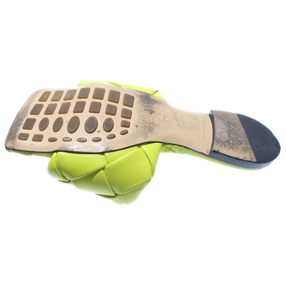 BOTTEGA VENETA(ボッテガヴェネタ) Lido リド イントレチャート レザーフラットサンダル イエロー