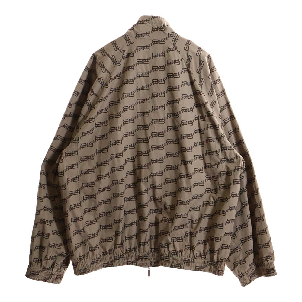BALENCIAGA(バレンシアガ) Monogram BB Tracksuit Jacket BBモノグラム オーバーサイズトラックジャケット ベージュ 704495 TML36