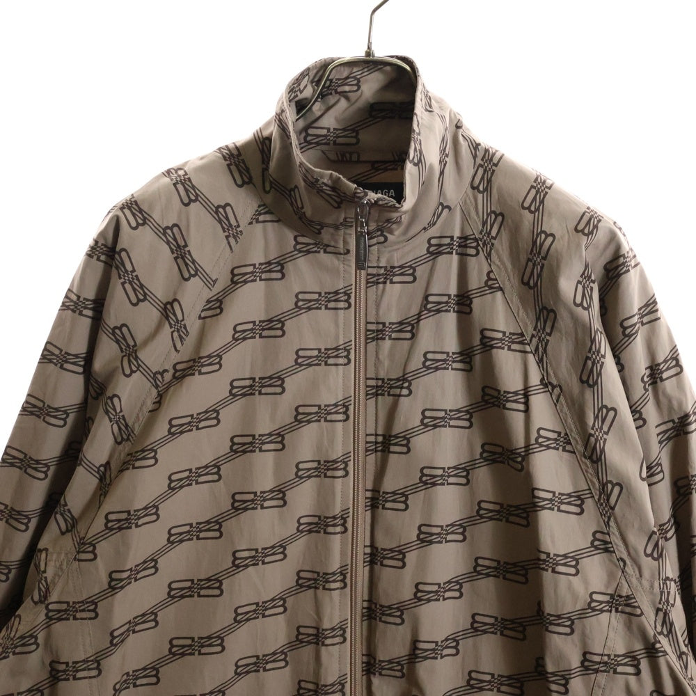 BALENCIAGA(バレンシアガ) Monogram BB Tracksuit Jacket BBモノグラム オーバーサイズトラックジャケット ベージュ 704495 TML36