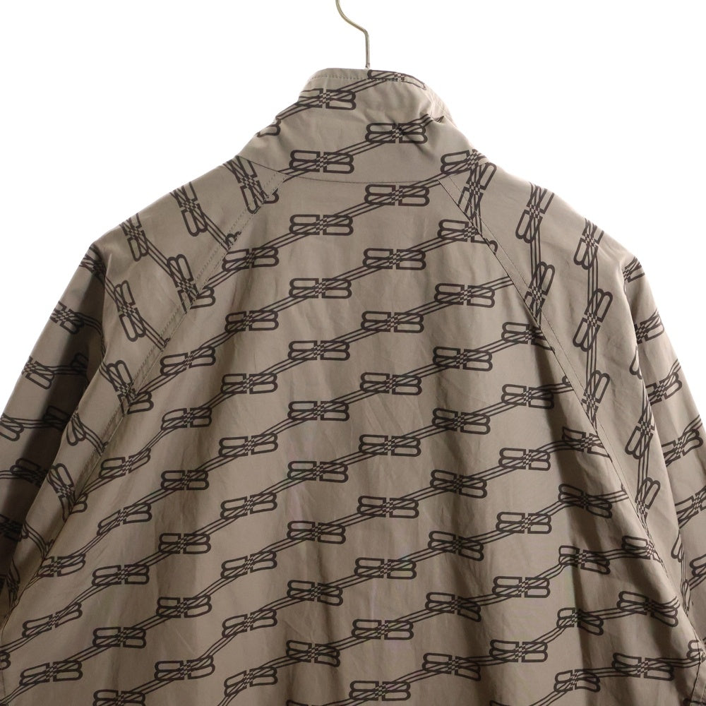 BALENCIAGA(バレンシアガ) Monogram BB Tracksuit Jacket BBモノグラム オーバーサイズトラックジャケット ベージュ 704495 TML36