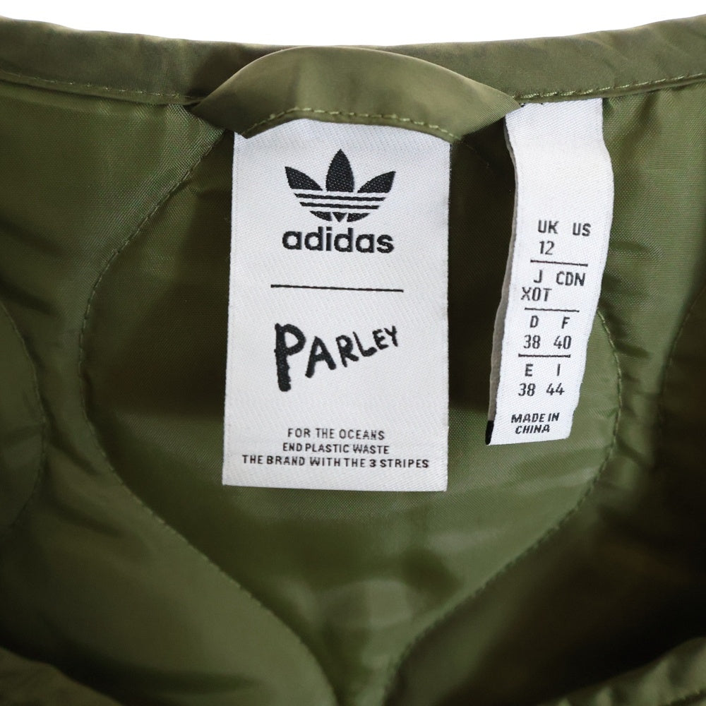 adidas(アディダス) ×Parley Women Oversized Vest パーレイ ロゴ刺繍ベスト カーキ レディース HD2513